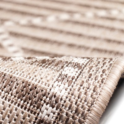 Neutral Diamond Trellis Flatwoven Indoor/Outdoor Rug 4'10" x 7'6"
