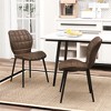 Tangkula Dining Chairs Set of 2 w/ Padded Back Metal Legs & 2 Adjustable Foot Pads - 4 of 4