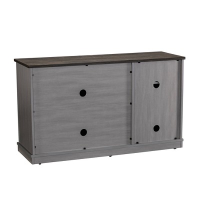 48" Gray Rustic Wood TV Stand with Cabinet