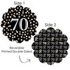 Big Dot of Happiness Adult 70th Birthday - Gold - Birthday Party Round Table Decorations - Paper Chargers - Place Setting For 12 - 3 of 4
