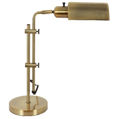 13" Adjustable Pharmacy Table Lamp Brass - Decor Therapy