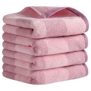 REGALWOVEN Bathroom Checkered Cotton Face Decorative Hand Towel Set 14" x 28" - 1 of 4