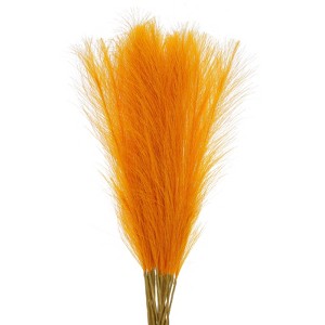 Unique Bargains Party Wall Vase Wedding Decor Tall Fluffy Faux Pampas Grass Golden Yellow 18 Pcs - 1 of 4