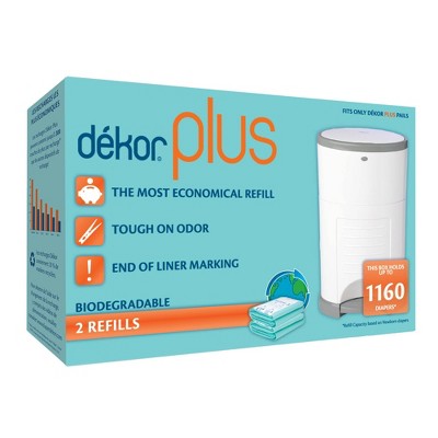 Dekor Plus Diaper Pail Biodegradable Refills - 2pk