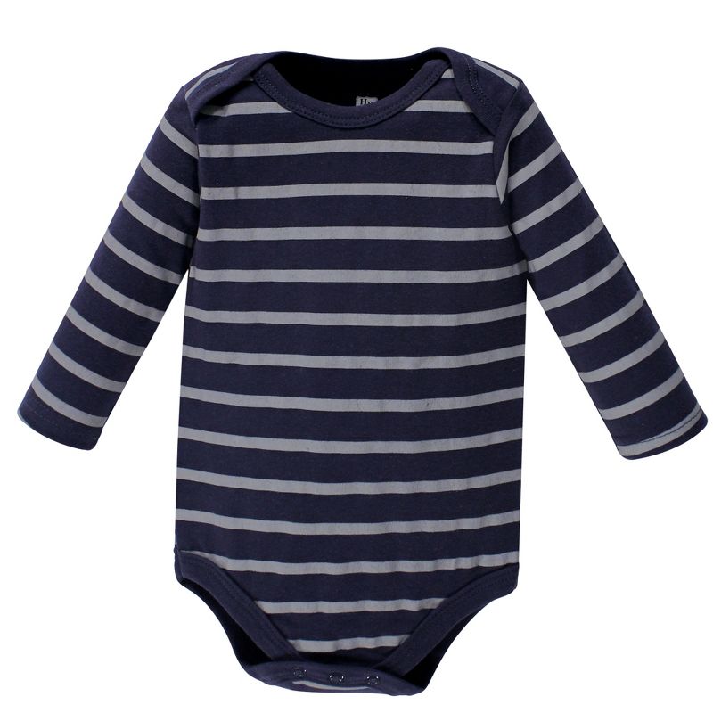 Hudson Baby Infant Boy Cotton Long-Sleeve Bodysuits 5pk, Gray Moose, 6 of 8