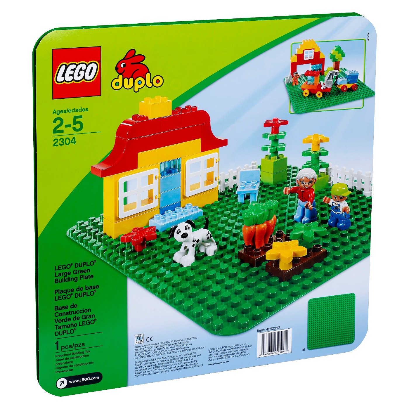 LEGOÂ® DUPLOÂ® My First Large Green Building Plate 2304 - image 1 of 3