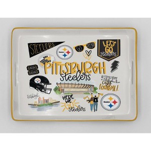 NFL Pittsburgh Steelers Loco Fan Large Serving Tray with Handle - 1 of 1