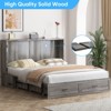 Mjkone Modern Queen Size Murphy Bed with USB ports,Drawers,with 4.7''Mattress - 2 of 4