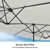 PURPLE LEAF 13ft Patio Market Umbrella and Base Double-Sided Rectangle Outdoor Table Sun Umbrellas with Crank - 3 of 4