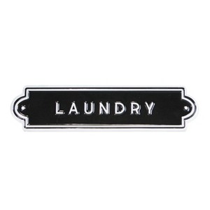 VIP Metal 18 in. Black Embossed Laundry Sign - 1 of 4