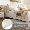 Christopher Knight Home Nicolas Boucle Upholstered Platform Bed with Removable Pillow Headboard - 4 of 4