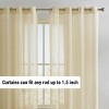 HLC.ME Sierra Burlap Flax Linen Privacy Sheer Light Filtering Window Grommet Curtains Panels, Set of 2 - 4 of 4