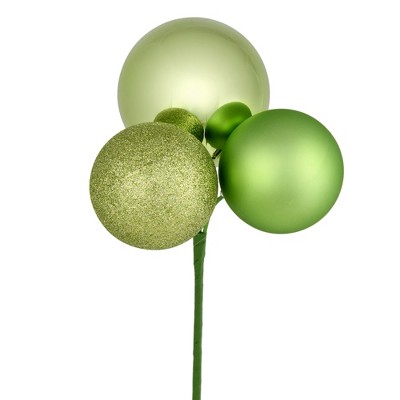 Vickerman 18" Ball Ornament Christmas Pick, 4 per Bag