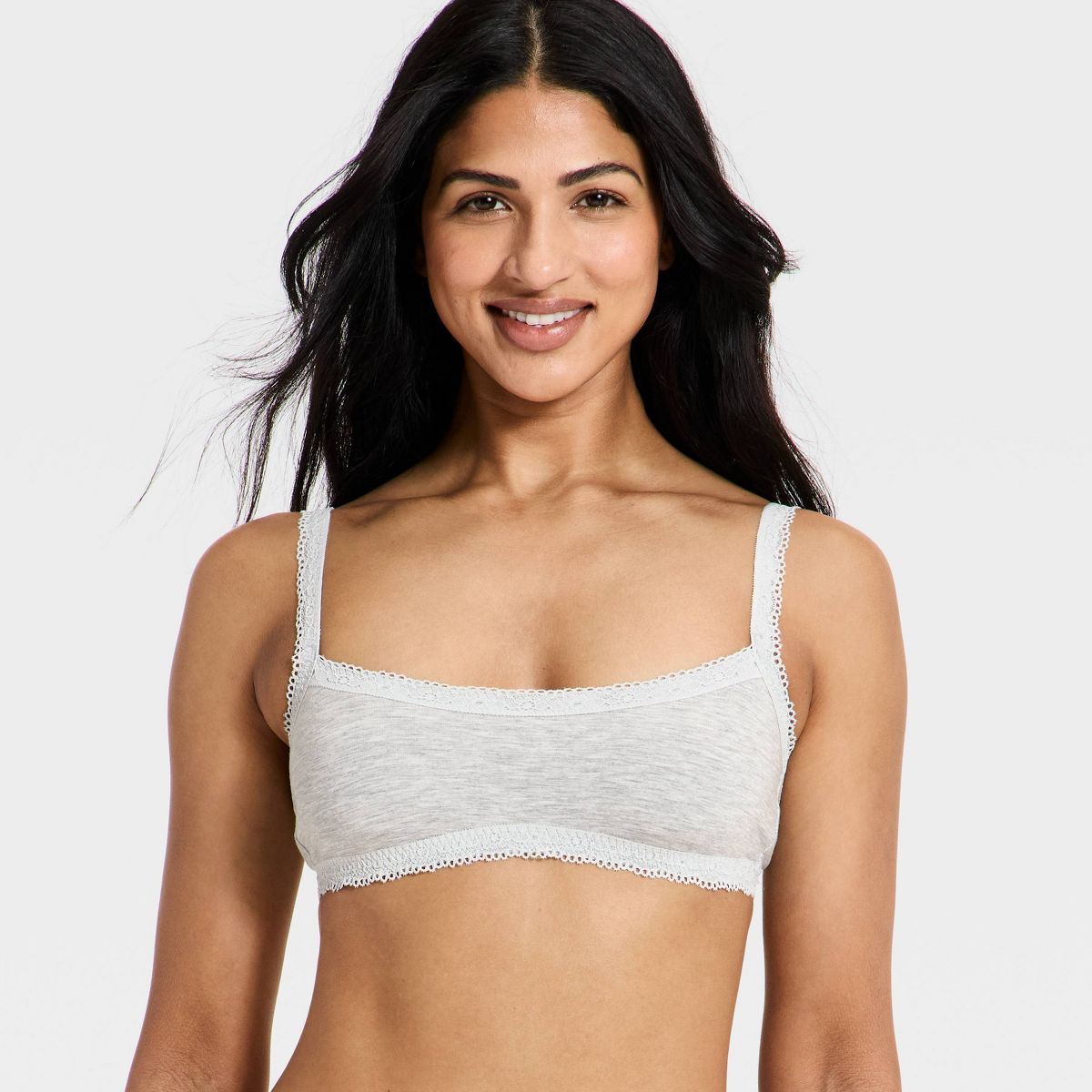 Women's Cloud Knit Lace Trim Bralette - Auden™