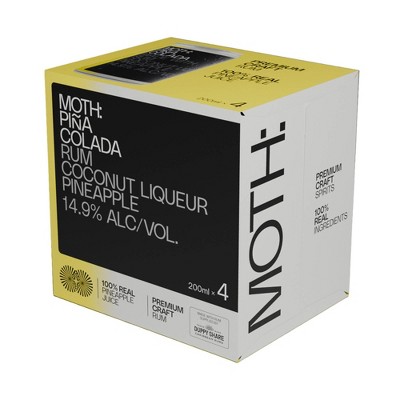 MOTH Drinks Pina Colada Rum - 4pk/200ml