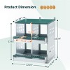 4 Compartment Roll Away Chicken Nesting Box,Galvanized Steel Egg Laying Box for Hens,Wall Mount–LAOTIES - 2 of 4