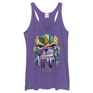Women's Marvel Geometric Thanos Racerback Tank Top - 1 of 3