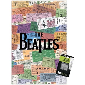 Trends International The Beatles - Tickets Unframed Wall Poster Print Clear Push Pins Bundle 14.725" x 22.375" - 1 of 4