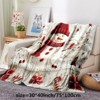 Lomsoe Christmas Snowman & Tree Flannel Blanket - Cozy, Soft, Warm, Anti-Pilling | Perfect for Sofa, Bed, Office, Travel, Christmas Decor. - 3 of 4