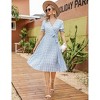 Clearlove Women's Floral Pleated Dress Short Sleeve Wrap V Neck A-Line Pleated Hem Midi Dresses with Belt - 4 of 4