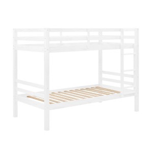 Dsvimoy Bed Bunk Bed with Safety Guardrails and Strong Support System for Kids Room
, White, 79"*17.2"*5.6" - 1 of 4