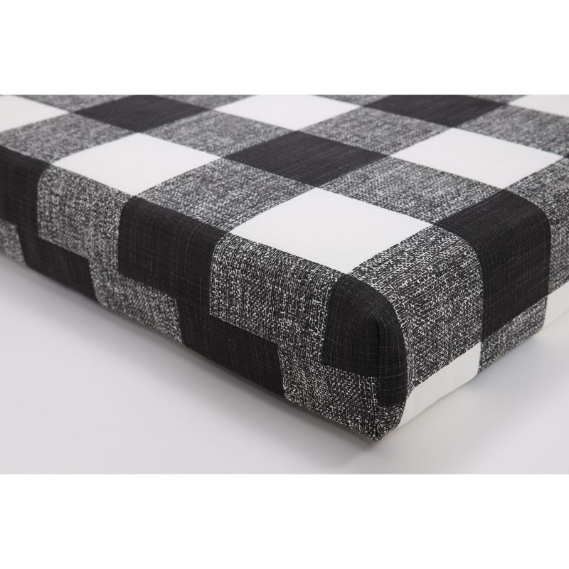 20" x 20" x 3" 2pk Anderson Squared Corners Outdoor Seat Cushions Black - Pillow Perfect, 3 of 7