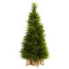 3ft. Artificial Christmas Tree with Burlap Bag & Clear Lights – Petite Rustic Holiday X-Mas Accent - 2 of 4
