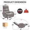 Coolbibila Fabric Power Recliner Chair,Dual Motor 270° Swivel Power Recliner Chair,Power Recliner Chair With USB And Type-C Charging Ports - 4 of 4