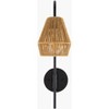 Livabliss Bezas 7"L x 5"W x 20"H Rustic Black Wall Lights - 4 of 4