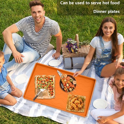 Reusable Silicone Griddle Mat,High Edge Design Outdoor Cooking Tools Accessories,Protect Griddle From Rodents Debris Rust