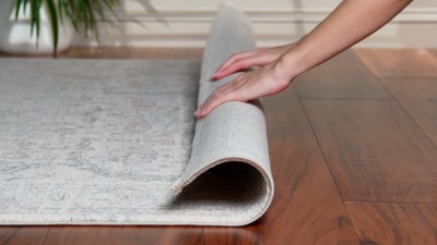 Luxe Light Blue Hand-Knotted Viscose Square Area Rug