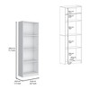 VYNXARIA Vinton Bookcase - Spacious Tier-Shelving Design in Elegant White - 4 of 4