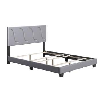 Boyd Sleep Brussels Faux Leather Platform Bed Frame and Headboard