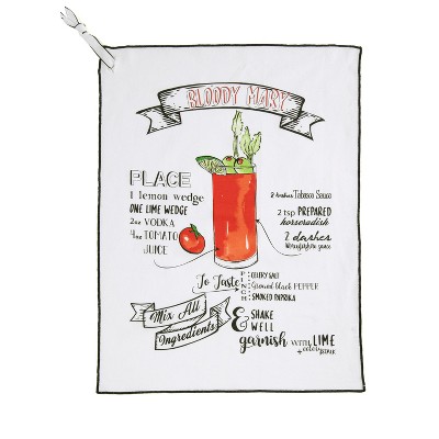 Bloody Mary Tea Towel,White