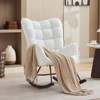 Hyleory Modern Rocking Chair, Teddy Velvet Upholstered Accent Chair - 2 of 4