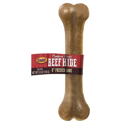 Cadet 8 Inch Pressed Rawhide Bone, 3 Pack
