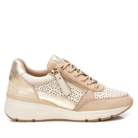 Женские кроссовки Carmela Women's Luxury Leather Casual Sneakers 161417 BEIGE 5.5