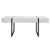 Wennan Modern Faux Marble Cocktail Table Black/White - Aiden Lane: Chic, Rectangular, Loop Leg Design - image 3 of 4