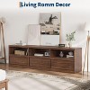 TV Stand for TVs up to 85",Mid Century Modern Entertainment Center with Storage Drawer & Open Shelves - 4 of 4