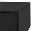 Gulches Modern High Gloss Coffee Table - Rectangle Accent Center Table with 2 Cabinets, Color LED Lights, Furniture for Living Room (Black) - 2 of 4