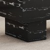 GlasFlength Coffee Tables Modern Patterned Rectangular Table Artistic Design For Living Room Spaces Apartments, Black, 43.3"*21.6"*17.2" - 3 of 4