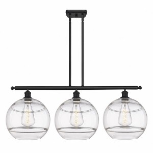 Rochester - 3 Light Stem Hung Island In Industrial Style-13.88 Inches Tall and 38.5 Inches Wide - 1 of 1