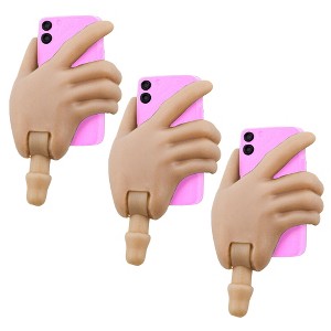 Cell Phone Accessory Hand for Figures Toy Company Ultimate 4.25 Inch Kid Figures [White / Pink Phone] (Set of Three) - 1 of 4