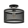 Livex Lighting Industro 1 - Light Semi-Flush Mount in  Black/Brushed Nickel - 3 of 4