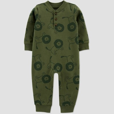 Image of Baby Boys' Lion Jumpsuit - Just One You® made by carter's Olive 6M