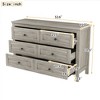 Retro Wooden Dresser with 6 Drawer, Farmhouse Style Wood Storage Cabinet Drawers Chest for Bedroom - 2 of 4