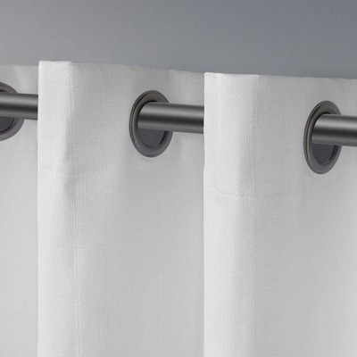 Winter White Linen-Look Light Filtering Grommet Valance