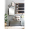 Storied Home Rectangle Metal Hanging Wall Clock with Handle, Antiqued Gold - 3 of 4