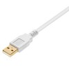 Monoprice USB 2.0 Cable - 10 Feet - White | USB Type-A Male to USB Type-A Male, 28/24AWG, Gold Plated, 480 Mbps - image 2 of 4