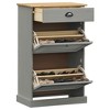 vidaXL Shoe Cabinet Grey - 3 of 4